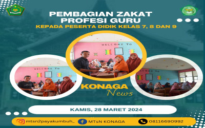 Bersihkan Harta, UPZ MTsN 2 Kota Payakumbuh salurkan Zakat Profesi kepada Peserta Didik (Asnaf Delapan)