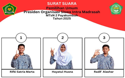 MTsN 2 Kota Payakumbuh Gelar Pemilu OSIM Periode 2025–2026